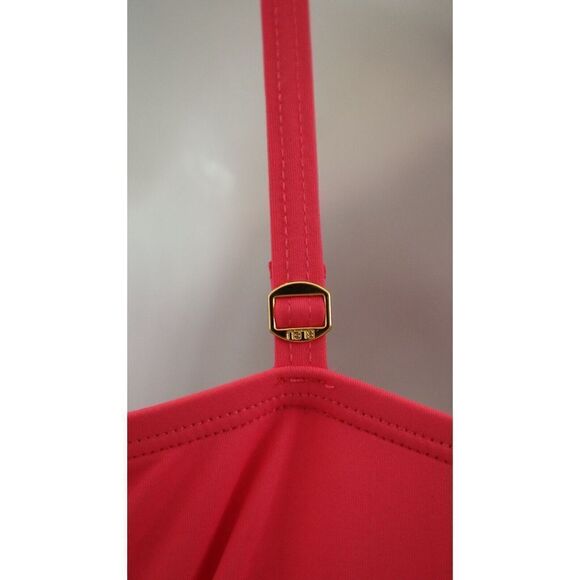 Blue Rod Beattie RBRU22209 Sz 12 Rose Red Ring Me Up Halter 1-Pc Swimsuit $125 - Picture 4 of 11